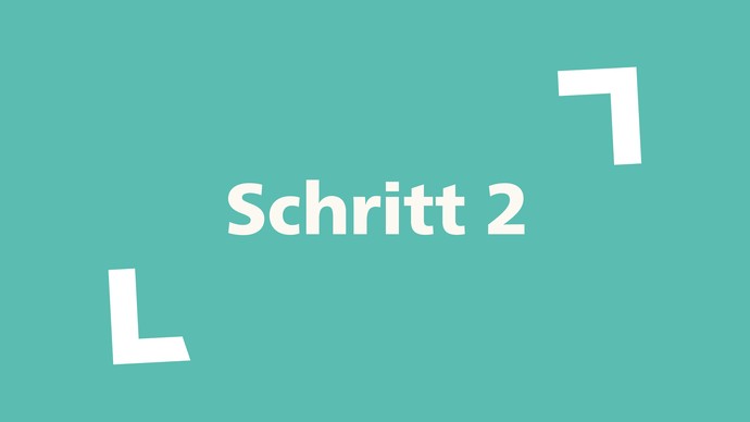 Ikonografische Darstellung einer Schärpe. Schritt 2