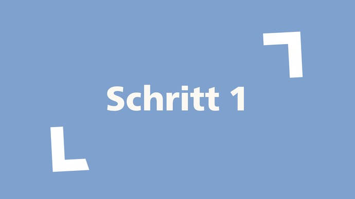 Ikonografische Darstellung eines Dokuments. Schritt 1