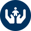 Symbol mit zwei Händen